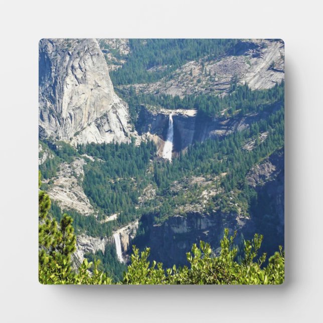 Plaque Photo Vernal & Nevada Falls from Glacier Point, CA (Devant)
