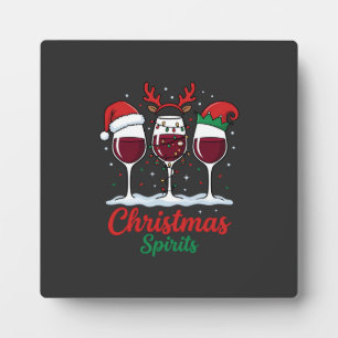 Plaque Photo Verres à vin rouge Christmas Spirits