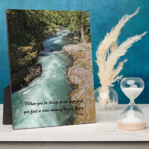 Plaque Photo Vers de poésie de Rumi sur la rivière sauvage