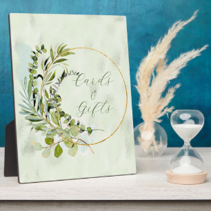 Plaque Photo Vert Eucalyptus Verdure Gold Frame