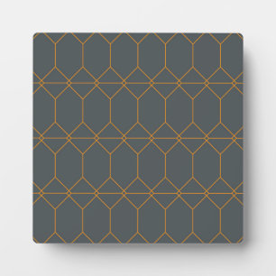 Plaque Photo Vert, or, simple, rétro, élégante illustration