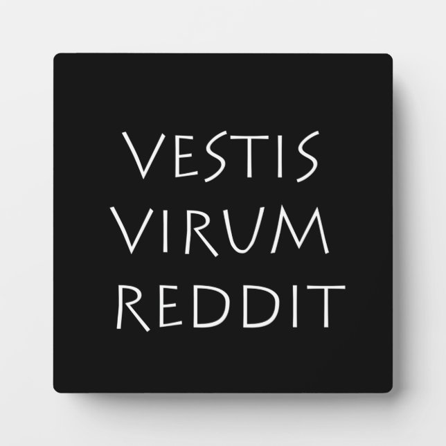 Plaque Photo Vestis virum reddit (Devant)