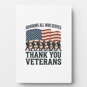 Plaque Photo Vétérans Merci T-shirt drapeau patriotique militai