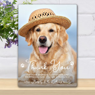 Plaque Photo Veterinarian Thank You Veterinary Dog Pet Photo