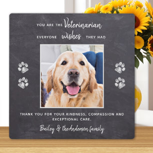 Plaque Photo Veterinarian Thank You Veterinary Pet Photo