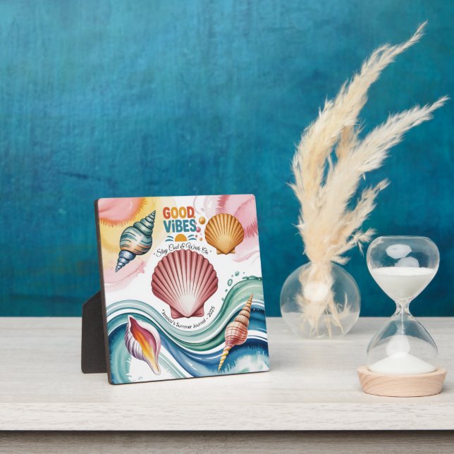 Plaque Photo Vibes d'été Retro Beach Illustration (Insitu)