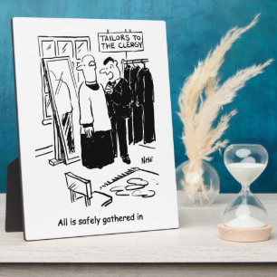 Plaque Photo Vicar a une caricature de l'église cassock Fitting