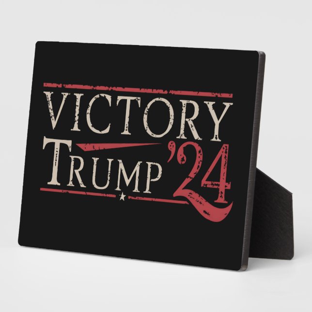 Plaque Photo Victoire Trump 24 Président républicain 47 USA (Côté)