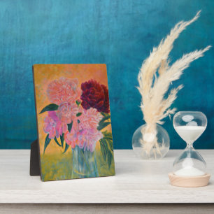 Plaque Photo Vie morte avec Peonies Peinture