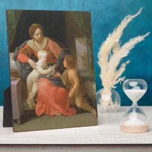 Plaque Photo Vierge et enfant avec Saint Jean le Baptiste