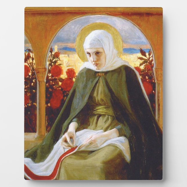 Plaque Photo Vierge Marie Dans Le Jardin Rose Par Edelfeutre Al (Devant)