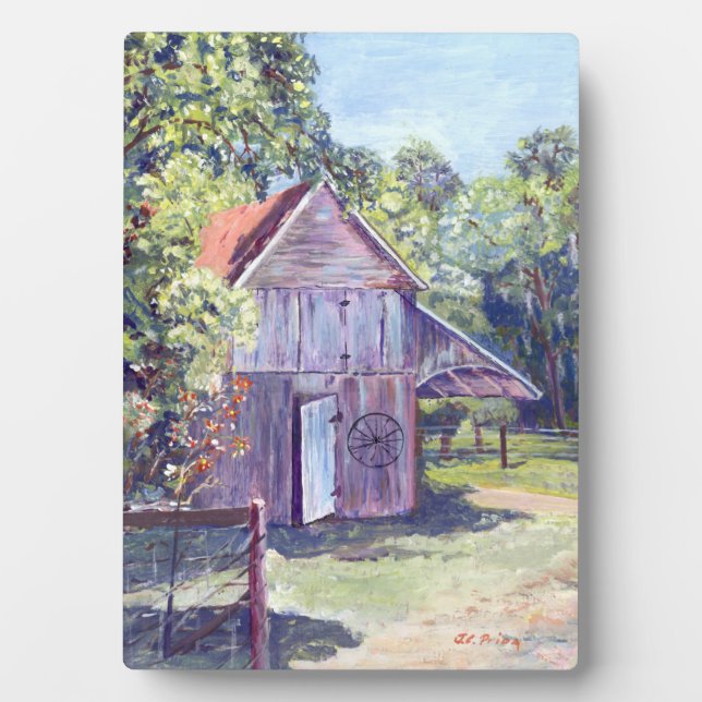 Plaque Photo Vieux Florida Grange Rustique Acrylique Peinture (Devant)