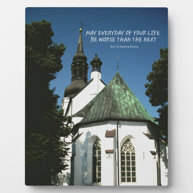 Plaque Photo Vieux Mariage Irlandais Bénéficiant De L'Église Hi (Devant)