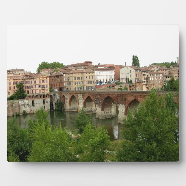 Plaque Photo View of the old bridge (photo) (Devant)