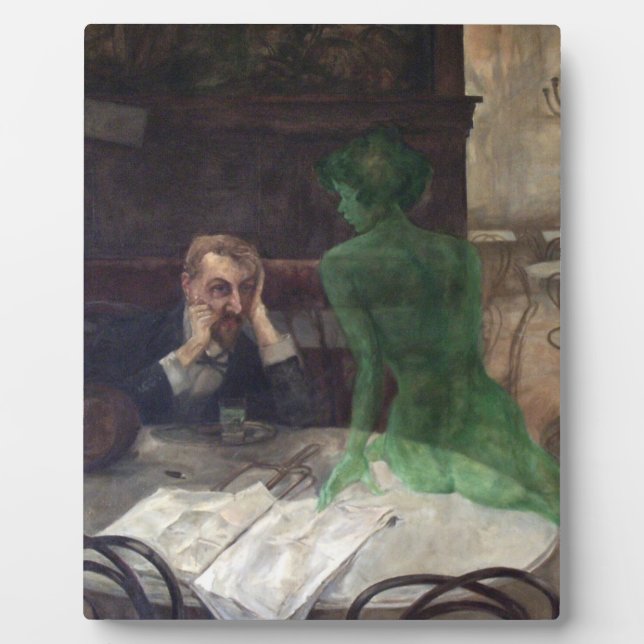 Plaque Photo Viktor Oliva The Absinthe Drinker (Devant)