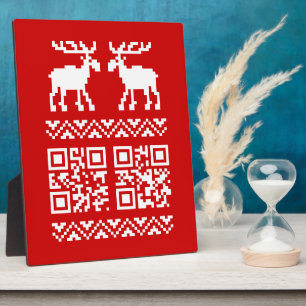 Plaque Photo Vilain Sweater QR Code Bonne année!