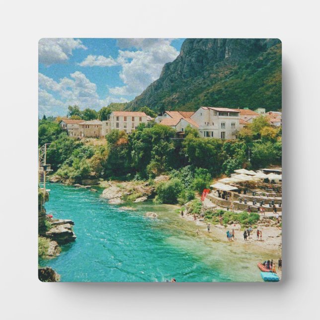 Plaque Photo Ville de Mostar - Bosnie-Herzégovine (Devant)