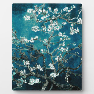 Plaque Photo Vincent Van Gogh Almond Blossoms Dark Turquoise