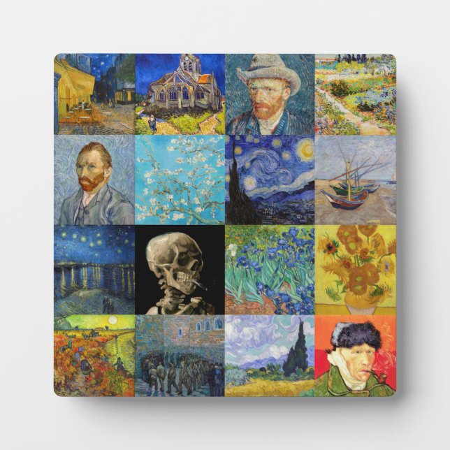 Plaque Photo Vincent van Gogh - chefs-d'oeuvre Mosaic Patchwork (Devant)