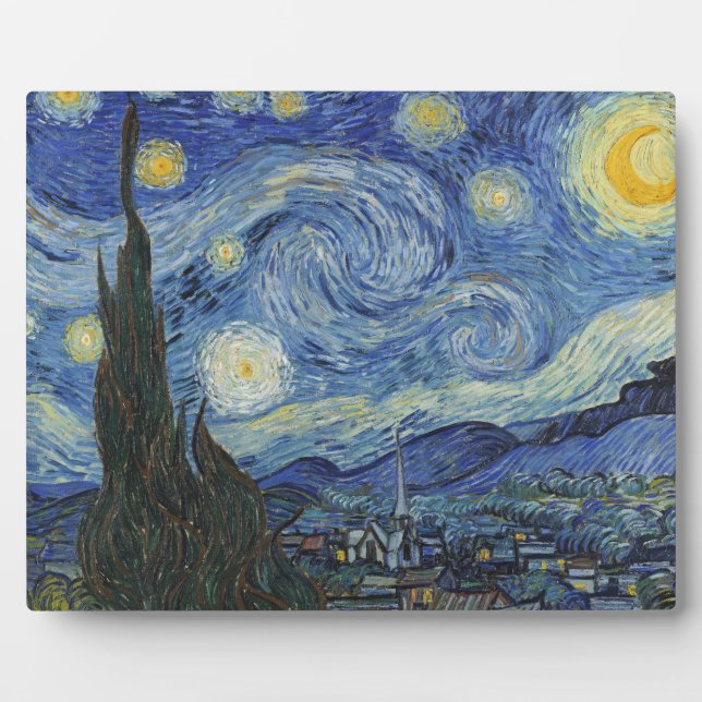 Plaque Photo Vincent van Gogh | La Nuit étoilée, juin 1889 (Devant)