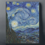 Plaque Photo Vincent van Gogh | La Nuit étoilée, juin 1889<br><div class="desc">VAN GOGH->Post-impressionniste, étoiles, étoile, nocturne, paysage, cloche de l'église, lune, clair de lune, arbre, ciel, cosmique, St, Remy, Provence, Français, Saint-Remy, Post-impressionnisme, iconique\\La nuit étoilée, juin 1889 (huile sur toile), Gogh, Vincent van (188) 53-90) / Museum of Modern Art, New York, USA / The Bridgeman Art Library | Numéro de...</div>
