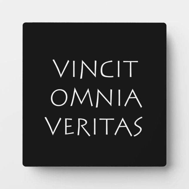 Plaque Photo Vincit omnia veritas (Devant)