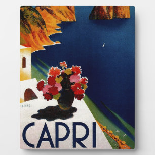 Plaque Photo Vintage Capri Italie Voyage