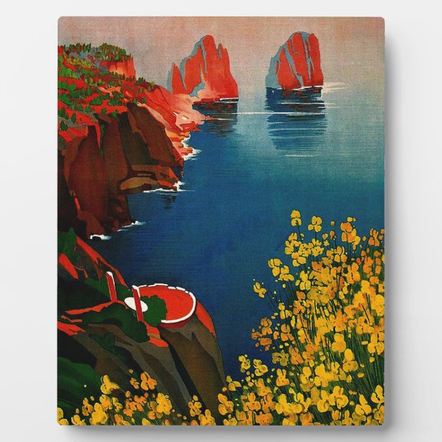 Plaque Photo Vintage Capri L'Isola del Sole Italie (Devant)