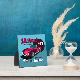 Plaque Photo Vintage classique antique voiture légendaire nom d