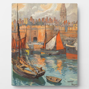 Plaque Photo Vintage Côte d'Emeraude Saint Malo Tourisme portua