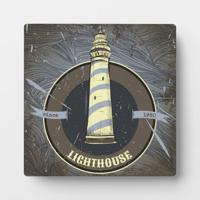 Plaque Photo Vintage Lighthouse | 1960 (Devant)