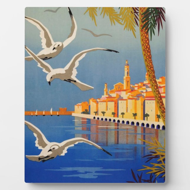 Plaque Photo Vintage Menton CoTe D'azur (Devant)