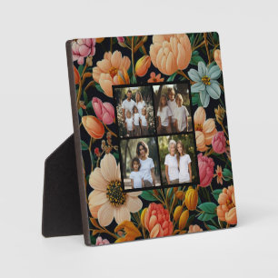 Plaque Photo Vintage moody fleur foncé personnalisation 4 photo