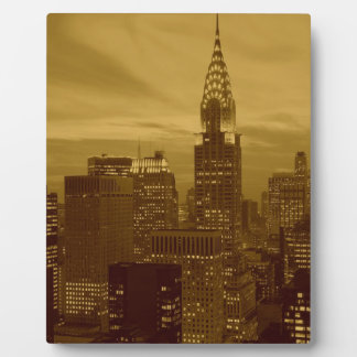 Plaque Photo Vintage New York Manhattan