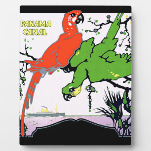 Plaque Photo Vintage Panama Canal Travel