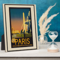 Vintage Paris Fountain Rail Travel