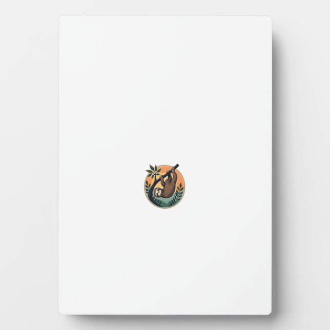 Plaque Photo Vintage Sloth Vector Retro Wildlife Badge 2 (Devant)