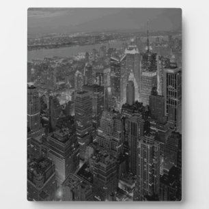 Plaque Photo Vintage Style New York City Script