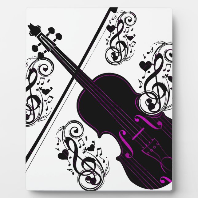 Plaque Photo Violon, amour cinglé_ (Devant)