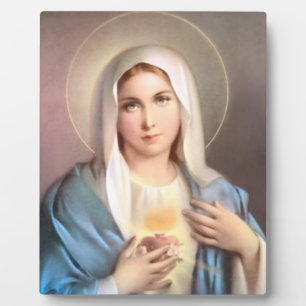 PLAQUE PHOTO VIRGIN MARY