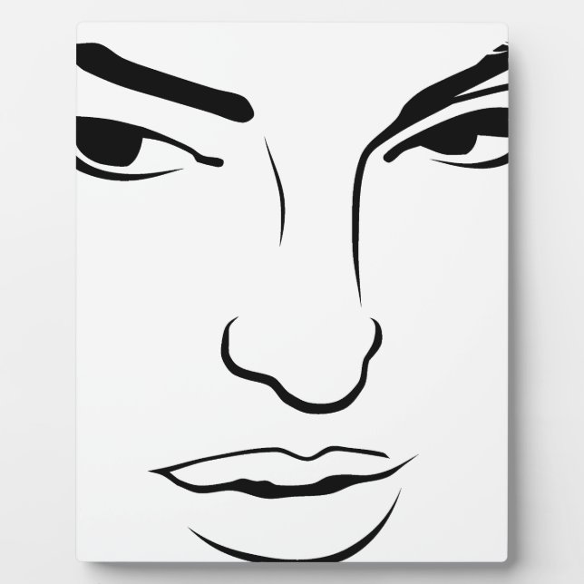 Plaque Photo Visage de Femme (Devant)