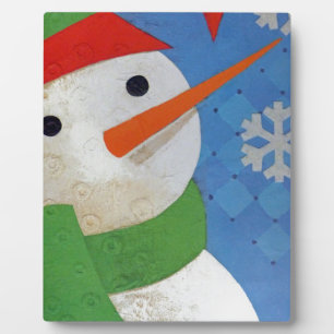 Plaque Photo Visage de neige