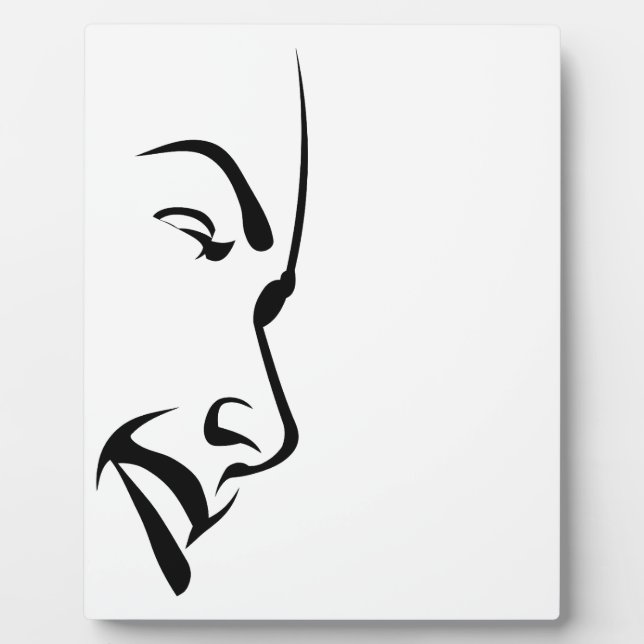 Plaque Photo Visage d'une femme (Devant)