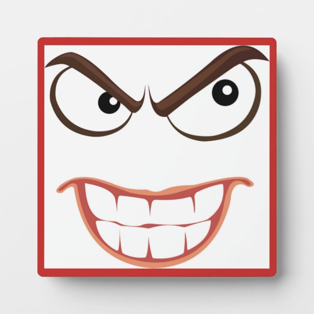 PLAQUE PHOTO VISAGE SINISTRE (Devant)