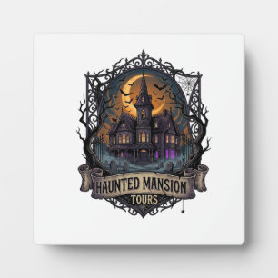 Plaque Photo Visites de la Maison Hantée Halloween Gothique Cre