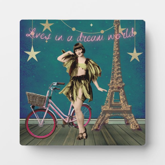Plaque Photo Vit Dans Un Monde De Rêve Funky Altered Art (Devant)