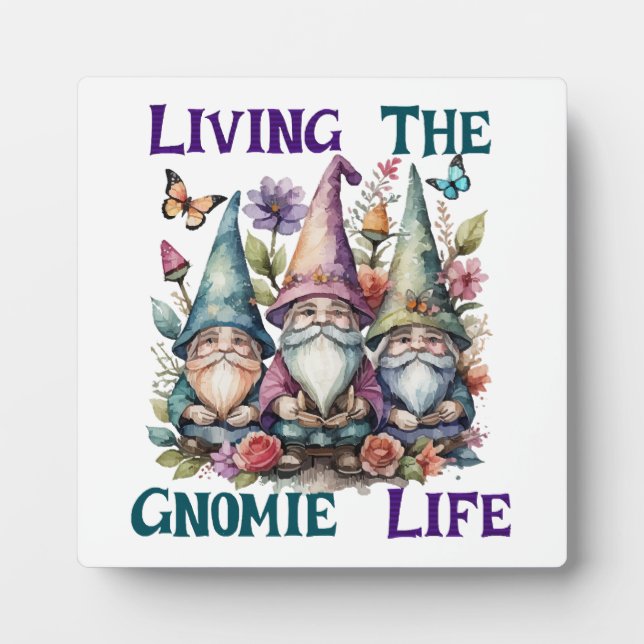Plaque Photo Vivre la vie de gnome (Devant)