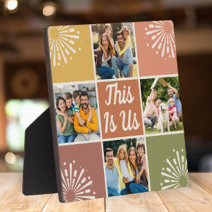 Plaque Photo Voici Nous Mi-Siècle 4 Photo Collage Famille