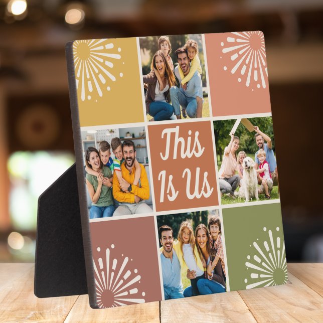 Plaque Photo Voici Nous Mi-Siècle 4 Photo Collage Famille (Créateur téléchargé)