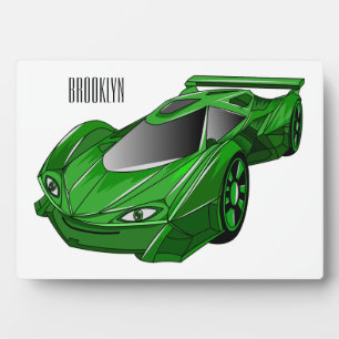 Plaque Photo Voiture de sport verte avec illustration airfos